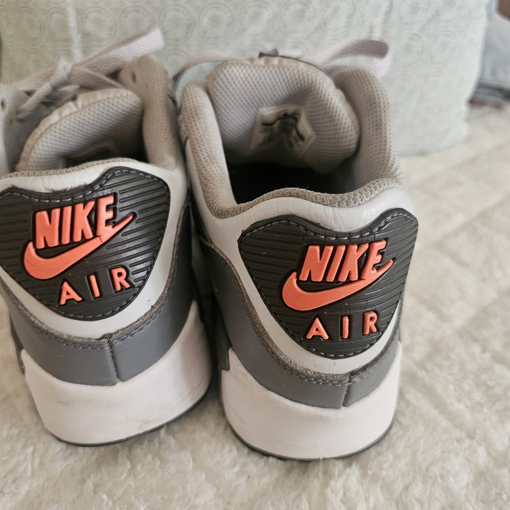 Nike Air Max Gray and Orange Sneakers - Picture 6 of 8
